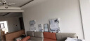 摩琥客厅装饰画现代简约北欧风格沙发背景墙风景挂画大气抽象四联壁画 闪光少女15949(含挂钟) 艺术晶瓷小组合-金框 实拍图