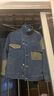 真維斯（Jeanswest）牛仔外套男春秋季寬松工裝夾克拼接復(fù)古水洗痞帥上衣男裝 NSB8212 藍(lán)色【春秋款】 M 曬單實(shí)拍圖