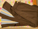 卡帕（Kappa）針織休閑褲女拉鏈拼色運動(dòng)褲高腰長(cháng)褲闊腿衛褲K0D82AK73 巧克力深棕-6536 L 曬單實(shí)拍圖