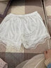 哆溫宓安全褲女夏季寬松打底褲冰絲薄款防走光褲蕾絲平角褲外穿保險褲  A款（黑+白） M （80-110斤） 曬單實(shí)拍圖