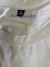 JEANSWEST LIFE真維斯重磅厚實純棉純色短袖T恤男女款全棉圓領(lǐng)上衣潮流白色半袖 曬單實拍圖