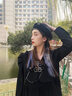 肯默（KENMO）帽子女貝雷帽男帽街頭嘻哈時(shí)尚潮流復(fù)古顯臉小畫家帽蓓蕾帽 黑色 黑色小碼54-58cm 曬單實(shí)拍圖