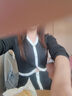 歐時(shí)力（ochirly）歐時(shí)力小香風(fēng)假兩件針織連衣裙顯瘦坑條撞邊秋冬季通勤 黑色 S 曬單實(shí)拍圖