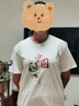 NASA聯(lián)名夏季國潮短袖t恤男醒獅設(shè)計(jì)感小眾原創(chuàng)圓領(lǐng)純色半袖ins情侶恤 NA中國獅-白色 L  建議130-150斤 曬單實(shí)拍圖