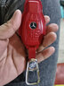 靜客軒適用奔馳gla200鑰匙包真皮老款C200L glc260 glk300車(chē)鑰匙套扣 A紅色+金屬扣 曬單實(shí)拍圖