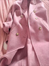 皮爾卡丹（pierre cardin）新款手工蘇麗絨雙面羊絨大衣女腰帶西裝領(lǐng)羊駝絨修身毛呢外套 灰色 S 曬單實(shí)拍圖