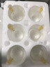 瓷牌茗茶具（cipaiming teaset）瓷牌茗 豎紋鉆石玻璃杯防燙把杯加厚茶杯水杯帶杯架 《半夏》小把杯6個 曬單實拍圖
