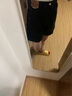 茹軒松緊腰牛仔五分褲女闊腿熱褲高腰a字版短褲夏薄款卷邊時尚中褲 黑色 28(建議105-115斤左右) 曬單實(shí)拍圖