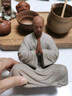 冬霧新中式手工紫砂小和尚茶寵擺件茶玩可養(yǎng)小沙彌禪意茶道茶室配件QC 祈福小和尚（禮盒款） 曬單實拍圖