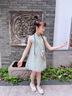 FNJ KIDS童裝女童旗袍連衣裙2025夏季中國風寶寶網(wǎng)紗裙子 米色 110 cm (建議身高100-110cm) 曬單實拍圖
