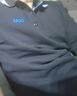 BOSS博斯 男士秋季撞色LOGO棉質(zhì)長(cháng)袖POLO衫 006-黑色（藍白領(lǐng)） L 曬單實(shí)拍圖