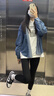 雙口袋大碼鯊魚褲加絨打底褲女秋冬外穿2024新款保暖瑜伽褲芭比褲 星耀黑 雙口袋 春秋款 L 100-115斤 曬單實拍圖
