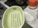 迪普尔 双层洗菜篮沥水篮镂空盆洗水果盆家用水果篮创意塑料厨房洗菜盆 晒单实拍图