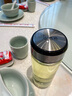 希諾（HEENOOR）加厚單層玻璃杯大容量便攜時(shí)尚帶蓋泡茶水晶杯戶(hù)外運(yùn)動(dòng)車(chē)載水杯子 本色 XN-6052【420ML】 曬單實(shí)拍圖
