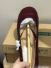 熱風(fēng)紅色瑪麗珍鞋春秋新款法式晚風(fēng)平底亮面淺口單鞋芭蕾舞女鞋 05紅色 35 正碼 曬單實(shí)拍圖