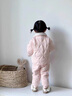 G.DUCKKIDS小黃鴨童裝寶寶棉服冬季加厚嬰兒棉衣外穿服兒童衣服女孩保暖內(nèi)衣 粉色 90 建議1~2歲【 80-90cm】cm 曬單實(shí)拍圖