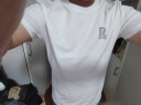 罗蒙（ROMON）冰丝感短袖T恤男士2024夏季休闲时尚弹力透气打底衫男698白色XL 晒单实拍图