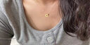 周六福（ZLF）七夕禮物  黃金項(xiàng)鏈女款圓環(huán)雙扣鏈墜時(shí)尚百搭足金套鏈 計(jì)價(jià) 40+5cm尾鏈 - 4.3g 曬單實(shí)拍圖