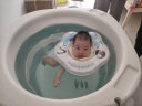 鲸保（Kingpou）婴儿游泳圈0-12个月脖圈 新生儿游泳圈宝宝洗澡颈圈K5012蓝色大码 实拍图