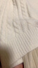 詩(shī)蒂淑針織連衣裙秋冬新款溫柔系法式毛衣寬松慵懶顯瘦吊帶套裝裙子女 白色麻花+杏色針織裙 L 曬單實(shí)拍圖