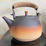 容山堂煮茶壺茶爐粗陶陶瓷燒水器家用型粗陶茶壺電陶爐提梁大號 陶壺黑胡桃木紋電陶爐套裝 780ml 曬單實拍圖
