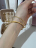 中國黃金（CHINA GOLD）足金三生三世黃金手鐲福字牌鐲子3D送老婆七夕情人節(jié)禮物復購補貼 金重約12.2g  56# 曬單實拍圖