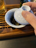 墨奢淳  藍冰窯變結晶旅行茶具蓋碗主人杯功夫茶具單個(gè)防燙陶瓷泡茶碗 二才蓋碗 曬單實(shí)拍圖