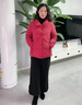俞兆林中年媽媽冬裝外套保暖棉服洋氣盤扣繡花棉衣50歲60中老年短款棉襖 紅色 2XL 建議105-120斤穿 曬單實拍圖