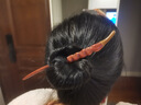 美木兮發(fā)簪 檀木簪子古風(fēng)手工發(fā)釵國風(fēng)漢服旗袍日常盤(pán)頭盤(pán)發(fā)簪花發(fā)飾 紫檀辣美人發(fā)簪 曬單實(shí)拍圖