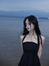 辛皇法式赫本風掛脖吊帶連衣裙女夏季新款初戀茶歇收腰高級感蓬蓬裙子 黑色連衣裙 S 曬單實拍圖