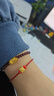 老廟黃金轉(zhuǎn)運(yùn)珠12生肖本命年蛇年轉(zhuǎn)運(yùn)珠三合手串送女友男友七夕禮物 三合福字-豬羊兔 曬單實(shí)拍圖
