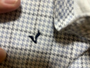 柒牌polo衫男短袖春夏千鳥(niǎo)格滿(mǎn)印翻領(lǐng)上衣 曬單實(shí)拍圖