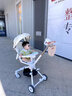 憶塵遛娃神器嬰兒推車0-6歲可坐可躺帶減震輕便可折疊雙向高景觀溜娃 高級款-星空白+餐盤+底兜+水杯架 曬單實拍圖