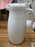 天喜（TIANXI） 保溫壺家用戶外大容量暖壺玻璃內(nèi)膽長效保溫?zé)崴畨剞k公室暖瓶車載學(xué)生宿舍暖水瓶 白色1000ML 曬單實(shí)拍圖