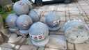 短云圓石球路障擋車(chē)石圓球大理石廣場(chǎng)石墩子阻車(chē)花崗巖石頭球 芝麻灰60公分/不/包/郵 曬單實(shí)拍圖