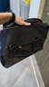 墨一男士帆布包休閑輕便單肩包通勤出差手提包包大容量短途旅行包袋 灰黑色 曬單實(shí)拍圖