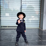 FNJ KIDS童裝男童四件套秋季新款洋氣百搭兒童帥氣小西服套裝 男童西裝卡其色 100 (建議身高90-100cm) 曬單實(shí)拍圖