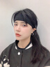 歐因發(fā)帶男留長發(fā)過渡期神器四季運(yùn)動(dòng)針織吸汗頭套男女日常百搭頭巾發(fā) 【黑色】發(fā)帶 可對折使用（尺寸約19.5*8cm） 曬單實(shí)拍圖