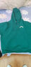 Champion冠軍連帽衛衣女2024秋季新款植絨logo上衣美式復古校園潮 深綠色 M 曬單實(shí)拍圖