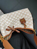 酷奇袋鼠中古老花包包女通勤腋下托特包女神節單肩斜挎包小眾慵懶風(fēng)休閑包 白色老花贈送兔子掛件 曬單實(shí)拍圖
