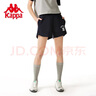 卡帕（Kappa）1916經(jīng)典復古短褲新款女夏運動(dòng)短褲休閑印花五分褲 暗夜藍黑-906 S 曬單實(shí)拍圖