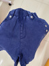 夕楠高腰彈力牛仔短褲女2025夏季新款松緊腰顯瘦闊腿褲寬松百搭熱褲潮 9033藍色 高彈力(高品質(zhì)) L (105-126)斤 曬單實(shí)拍圖
