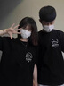 love legend情侶裝短袖t恤夏季半袖不一樣的情侶款字母DIY定制寬松休閑團(tuán)體服 白色男孩（一件） XL （建議130-150斤） 曬單實拍圖