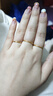 周六福（ZLF） 黃金戒指女款足金999單個可疊戴光圈尾戒指環(huán)手飾 計價 光面15號 - 1.45g 曬單實拍圖