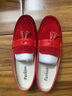 卡帝樂(lè )鱷魚(yú)（CARTELO）2025新品豆豆鞋男真皮英倫磨砂休閑男鞋韓版流蘇懶人軟底防滑潮鞋 紅色 41 曬單實(shí)拍圖