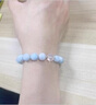 柯羅奧蒂 KORATTE海藍(lán)寶手鏈女冰種月光石水晶手串簡約情侶款手飾品 8MM奶油藍(lán) 16cm 曬單實(shí)拍圖