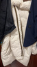 鴨鴨反季羽絨服女中長新款連帽時尚拼接假兩件冬季加厚保暖舒適外套XH 暖米色 L 曬單實拍圖