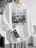 柏銘臣圓領(lǐng)長(cháng)袖t恤男士套頭衣服大碼衛衣男青少年春夏季重工內搭打底衫 白色 XL 【建議135-150斤】 曬單實(shí)拍圖