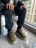 森馬男鞋高幫2025秋冬新款休閑百搭馬丁靴男士厚底工裝短靴加絨棉鞋男 黑色 42 曬單實(shí)拍圖