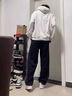 叄南厚休閑褲男秋冬款兩穿褲子男潮流寬松直筒運(yùn)動(dòng)褲休閑百搭學(xué)生長(zhǎng)褲 A193黑色 常規(guī) XL 曬單實(shí)拍圖